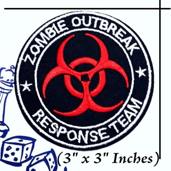 NEW 3-PACK ZOMBIE OUTBREAK RESPONSE TEAM PATCHES IRON ON CANVAS FABRIC BADGES - Picture 3 of 7